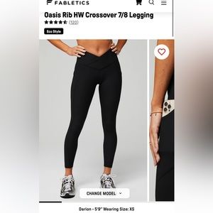 Fableticd oasis rib crossover leggings